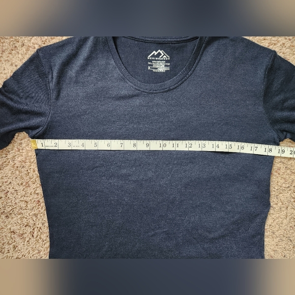 Merino Tech Wool Short Sleeve Shirt Navy Blue Women's Size Large NWOT - Picture 6 of 7